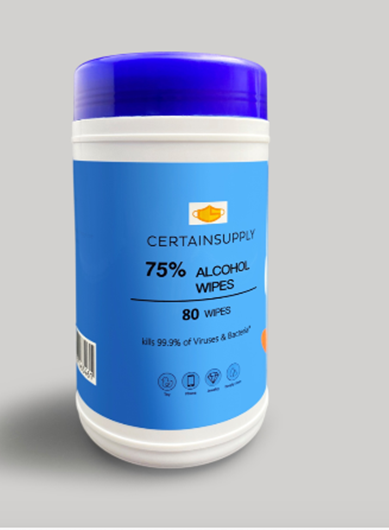 Alcohol Wipes 75% Canister (case of 12)