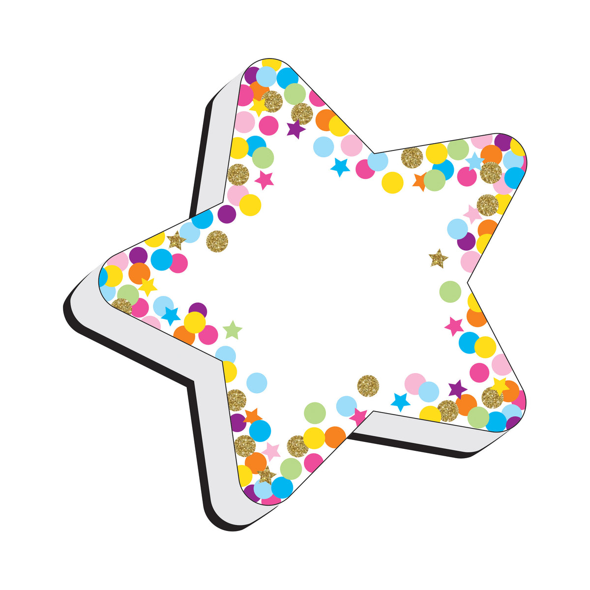 Magnetic Whiteboard Erasers, Star Confetti, Pack of 6