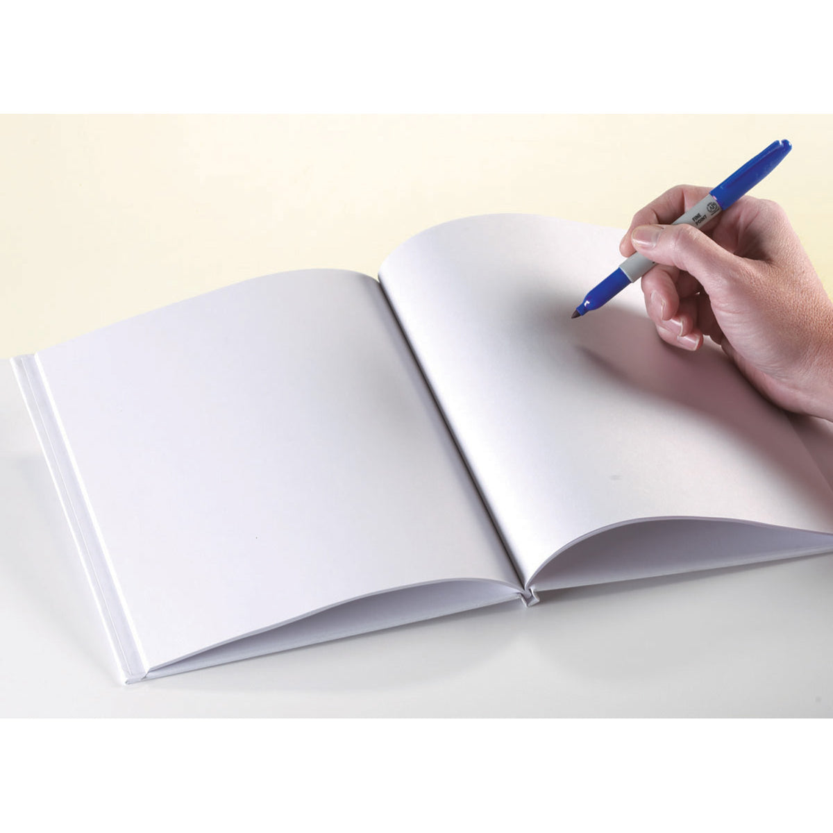 Big Hardcover Blank Book, 8.5&quot; x 11&quot; Portrait, White, Pack of 6