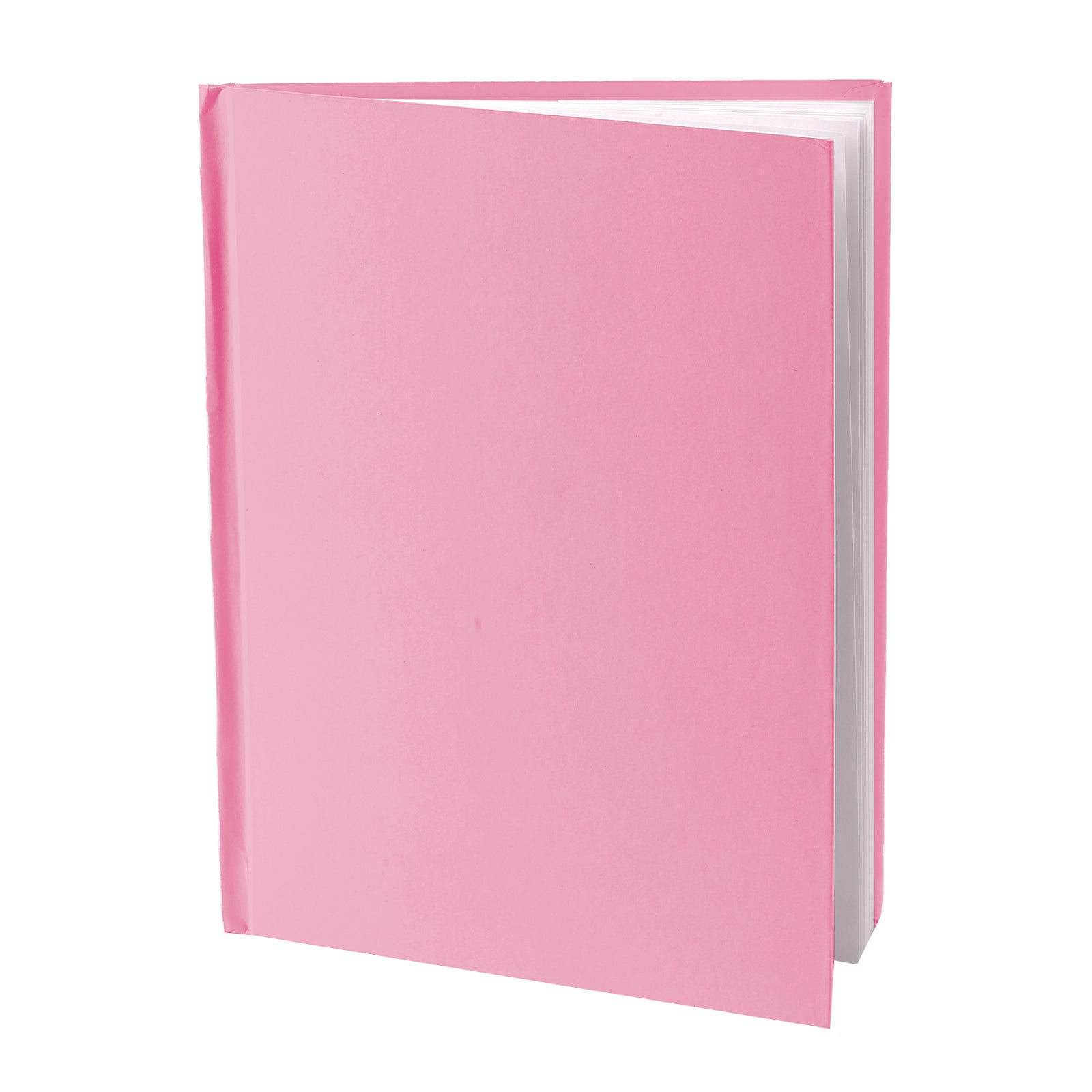 Pink Hardcover Blank Book, White Pages, 11"H x 8-1-2"W Portrait, 14 Sheets-28 Pages