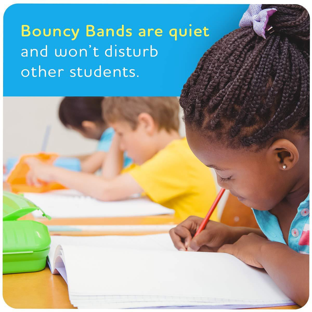 Bouncybands® for Extra-Wide School Desks, Blue Tubes