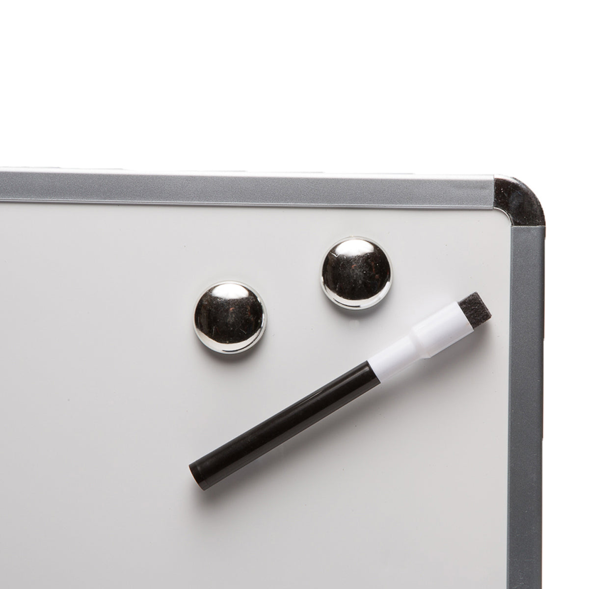 Framed Magnetic Dry Erase Board with Marker &amp; Magnets, Silver Frame, 11&quot; x 14&quot;