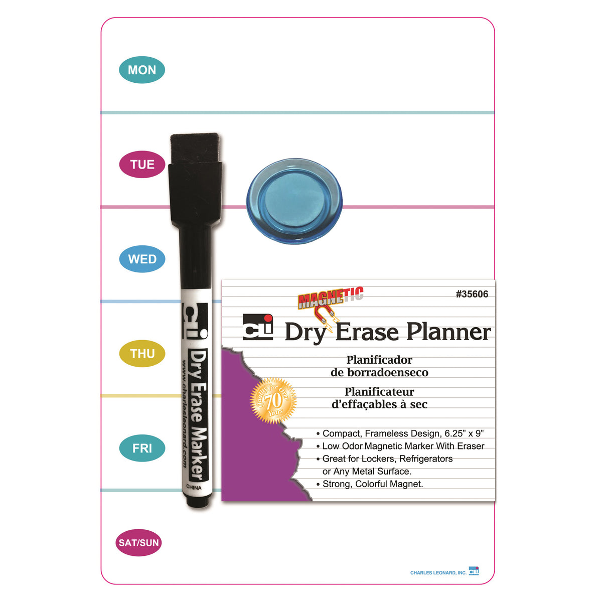 Mini Magnetic Dry Erase Planning Boards with Marker &amp; Magnet, Set of 12