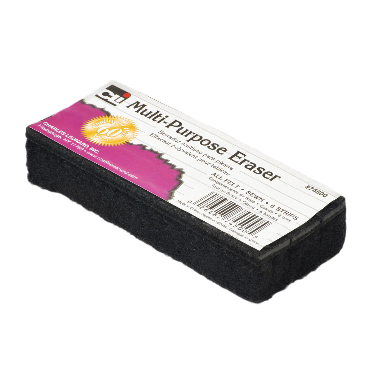 Multi-Purpose Eraser, 5&quot; Length, Pack of 12