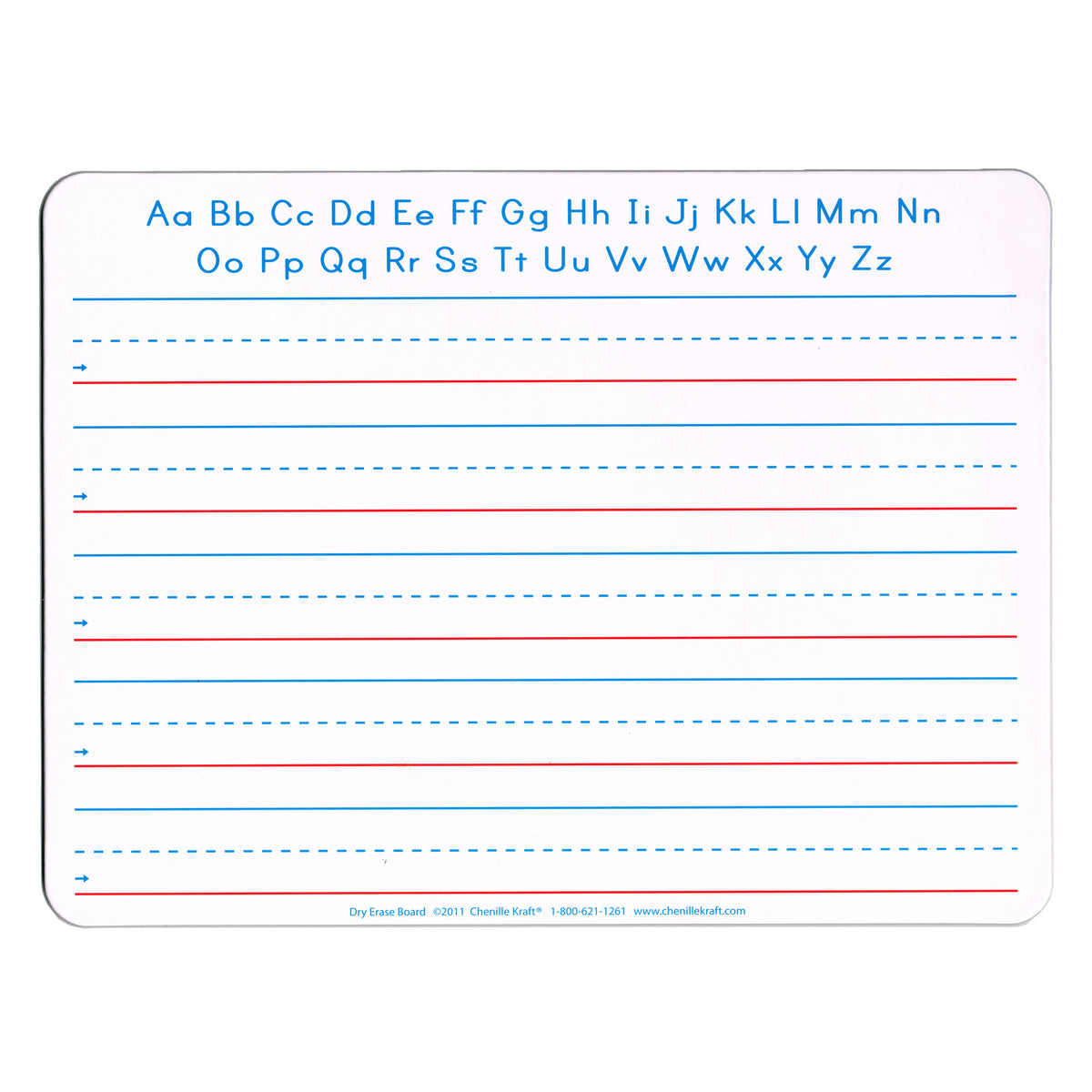 Handwriting Whiteboard, 2-Sided, Ruled-Plain, 1&quot; x 1-2&quot; x 1-2&quot; Ruled, 9&quot; x 12&quot;, 10 Boards