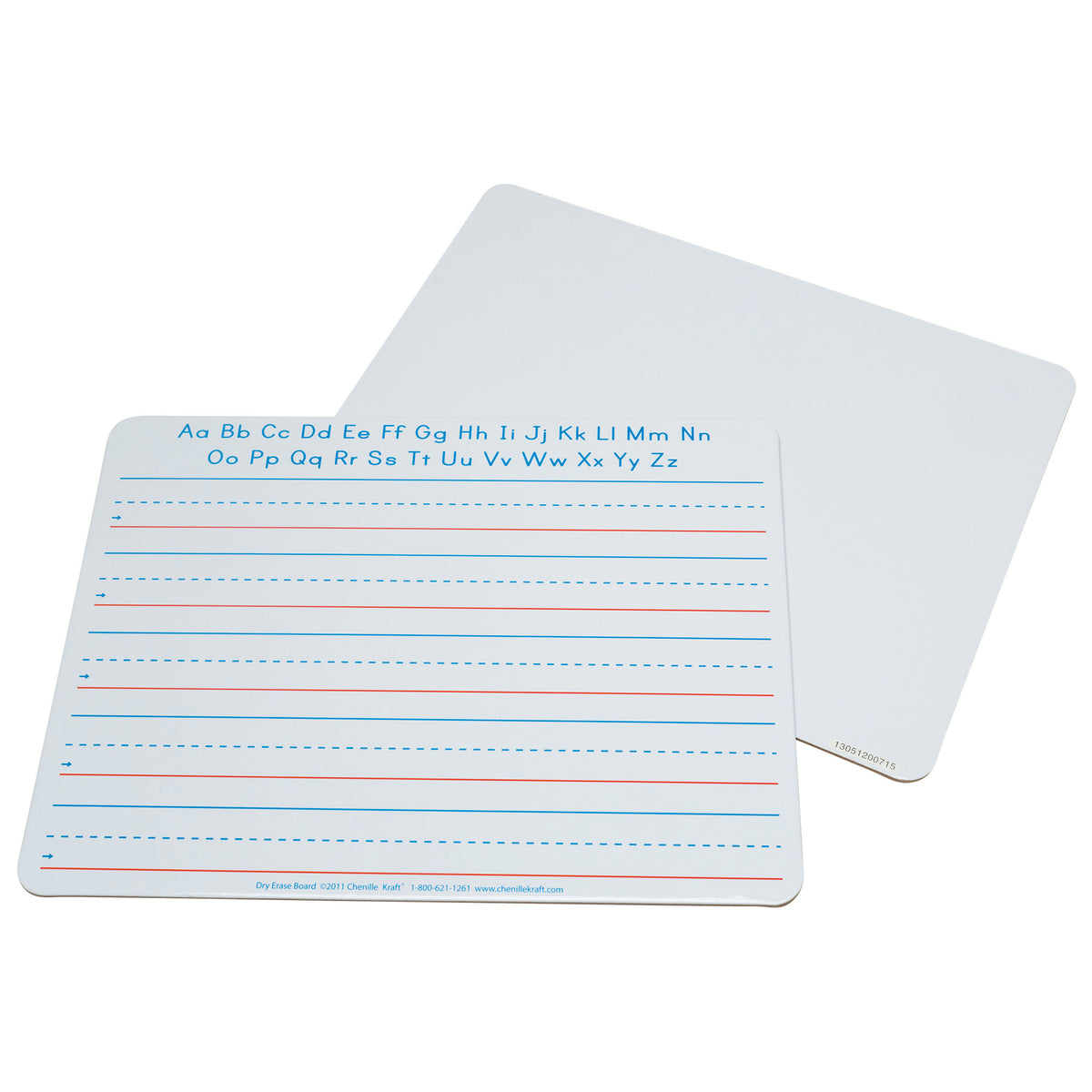 Handwriting Whiteboard, 2-Sided, Ruled-Plain, 1&quot; x 1-2&quot; x 1-2&quot; Ruled, 9&quot; x 12&quot;, 10 Boards