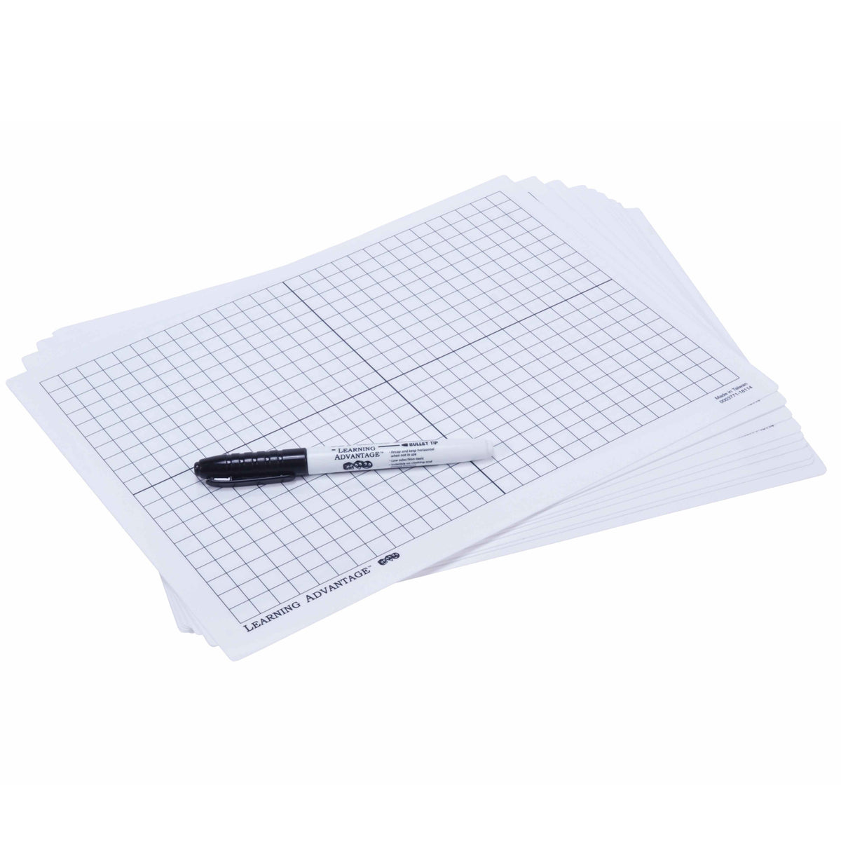 X-Y Axis Dry Erase Grid Boards - Set of 10