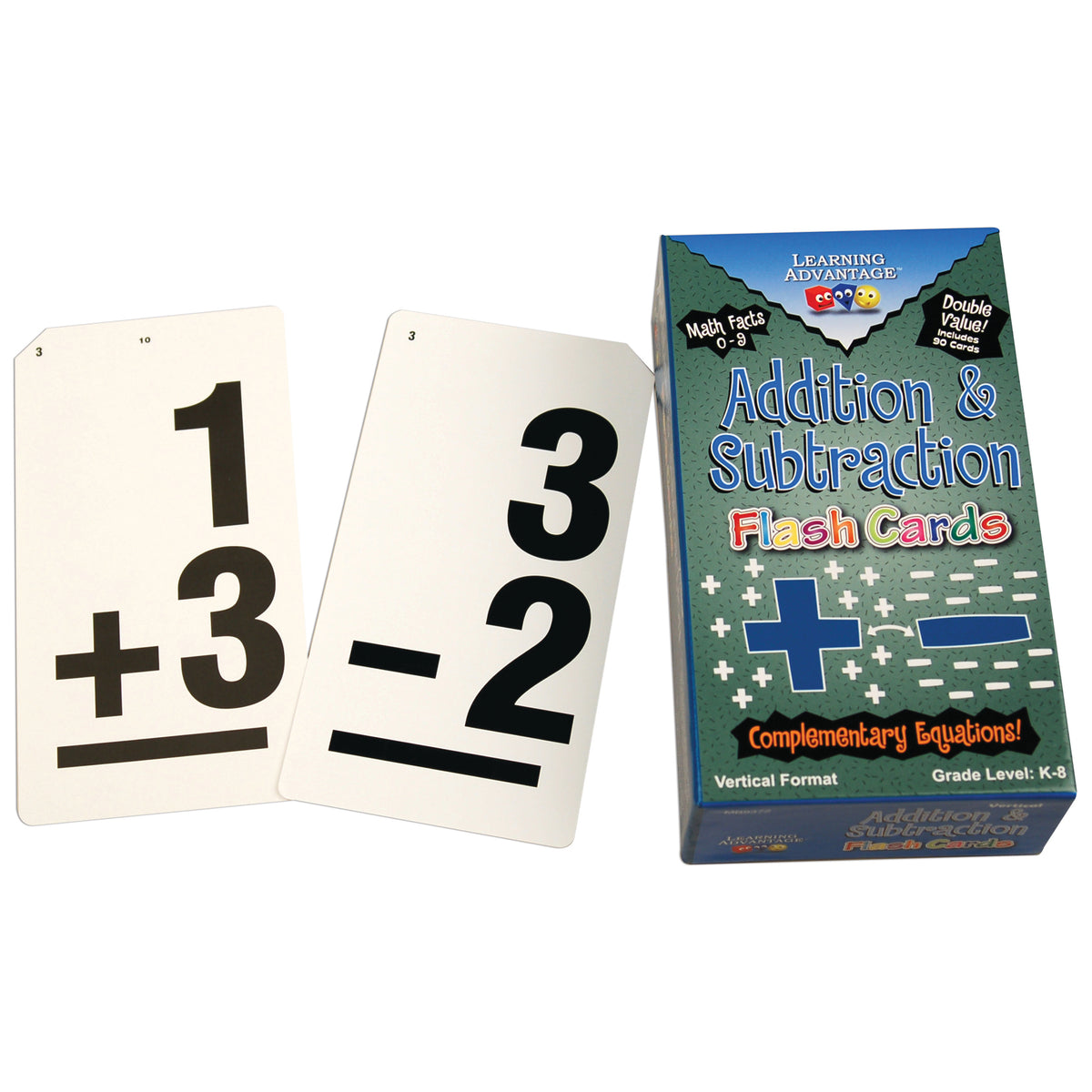 Double-Value Vertical Flash Cards - Addition &amp; Subtraction Set - Set of 81
