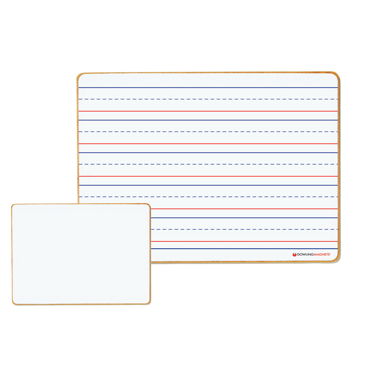 Double-sided Magnetic Dry-Erase Lined-Blank Board