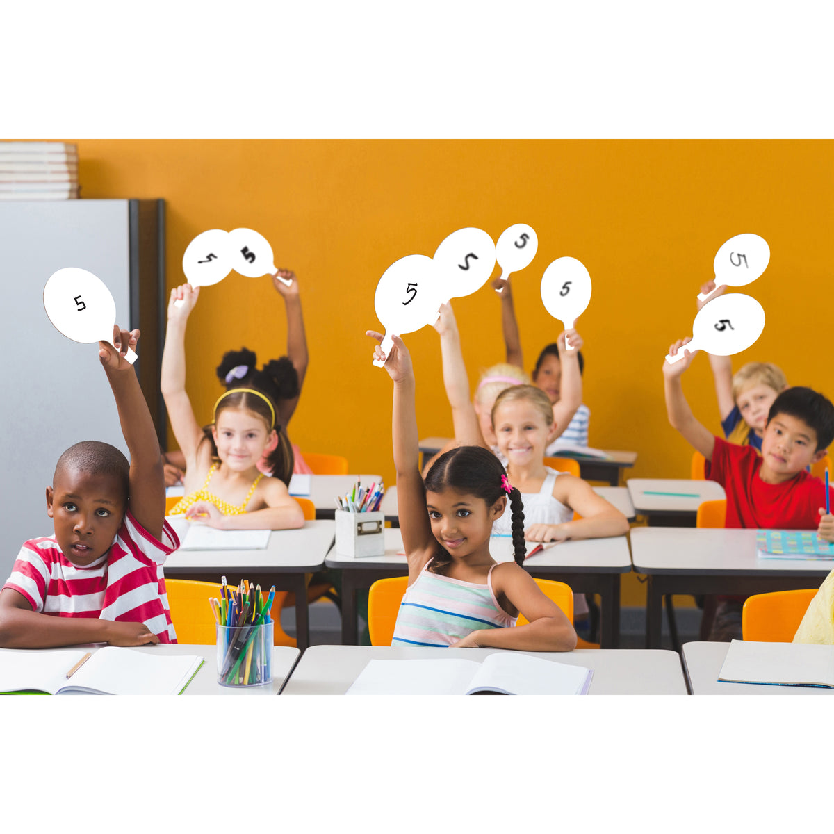 Economy Dry Erase Answer Paddle, Single
