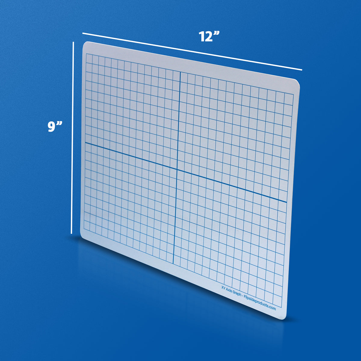 Dry Erase Learning Mat, Two-Sided XY Axis-Plain, 9&quot; x 12&quot;, Pack of 12