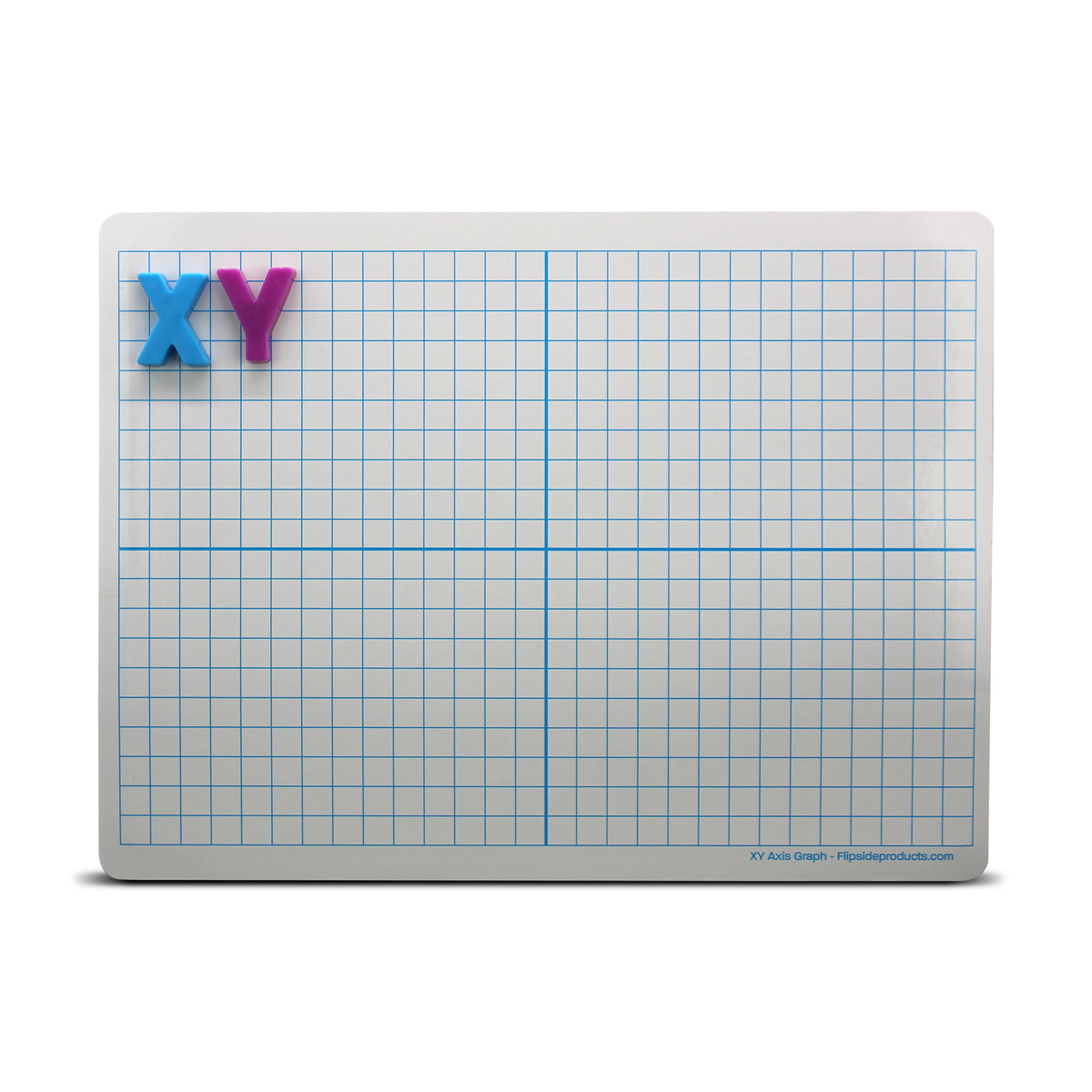 Magnetic Dry Erase Learning Mat, Two-Sided XY Axis-Plain, 9&quot; x 12&quot;, Pack of 12