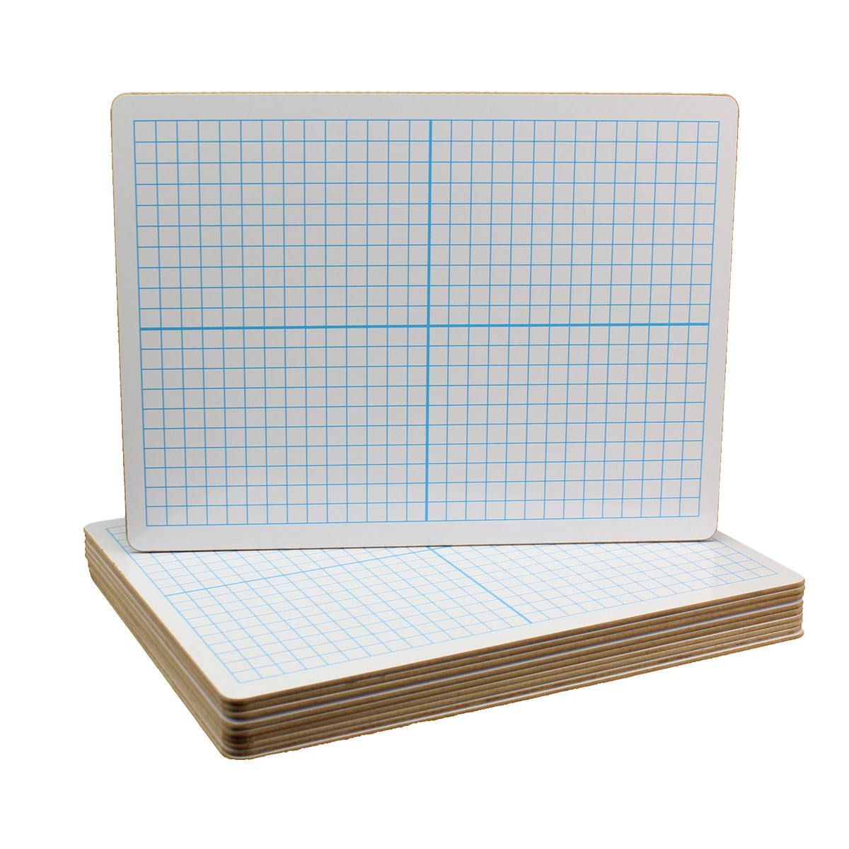 X Y Axis Dry Erase Board, Dual Sided, 9&quot;W x 12&quot;L, Pack of 12