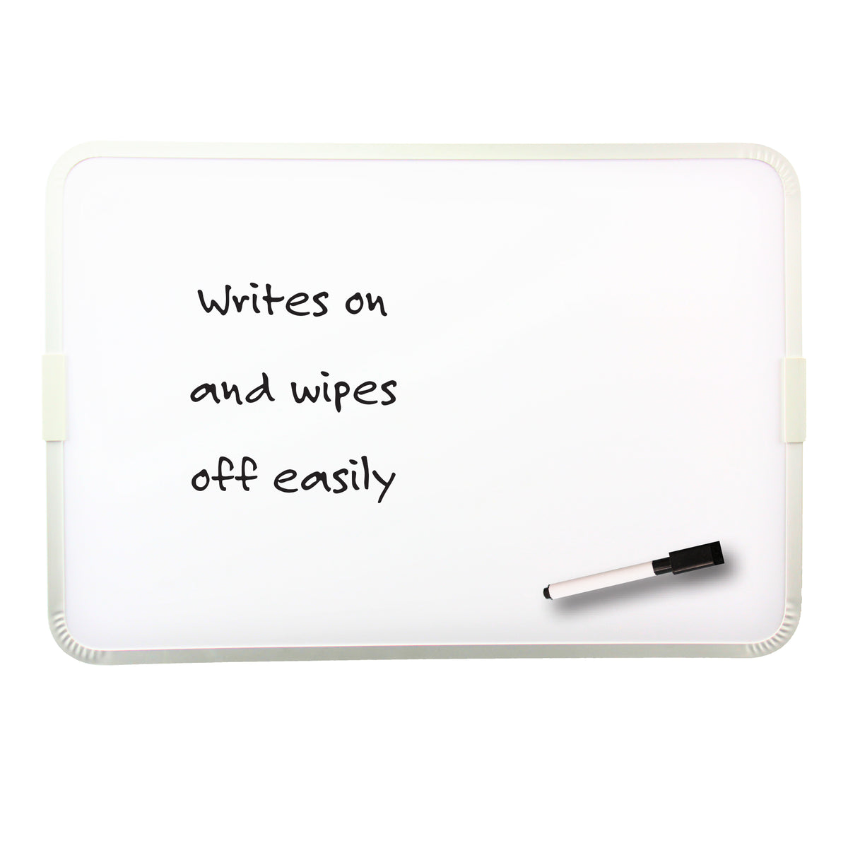 Two-Sided Aluminum Framed, Magnetic Dry Erase Board w-Pen, 12&quot; x 17.5&quot;