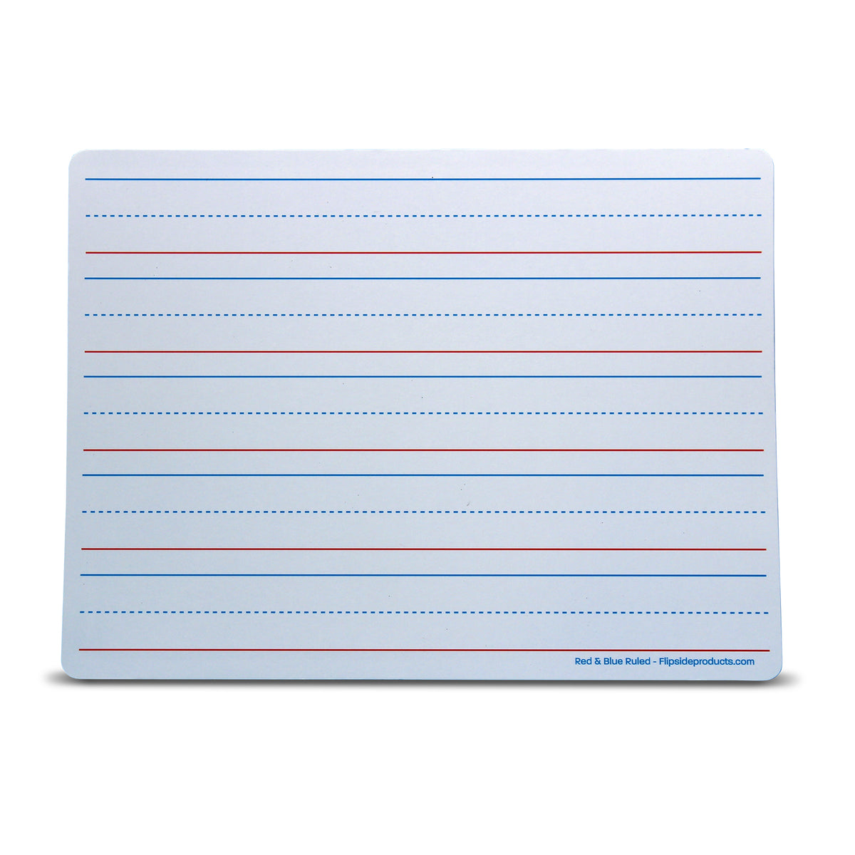 Dry Erase Learning Mat, Two-Sided Red &amp; Blue Ruled-Plain, 9&quot; x 12&quot;, Pack of 12