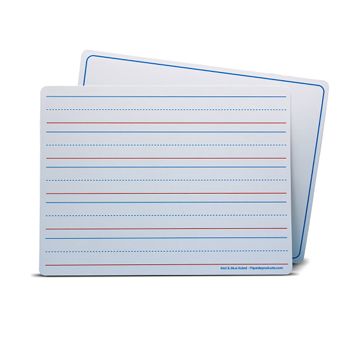 Dry Erase Learning Mat, Two-Sided Red &amp; Blue Ruled-Plain, 9&quot; x 12&quot;, Pack of 24