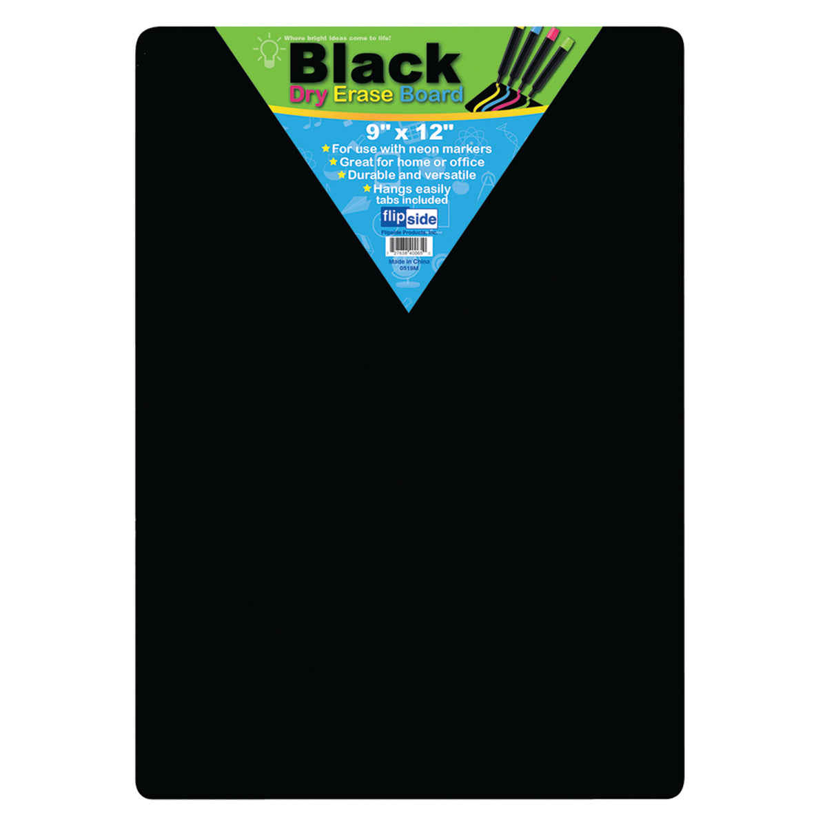 Black Dry Erase Boards, 9&quot; x 12&quot;, Pack of 4