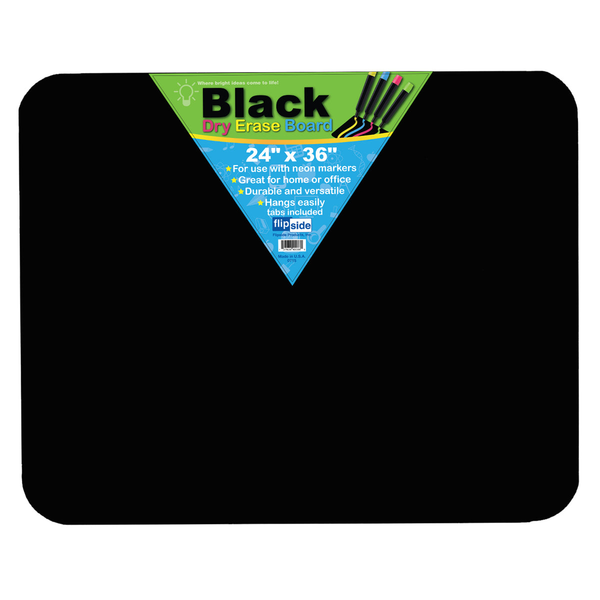 Black Dry Erase Board, 24&quot; x 36&quot;