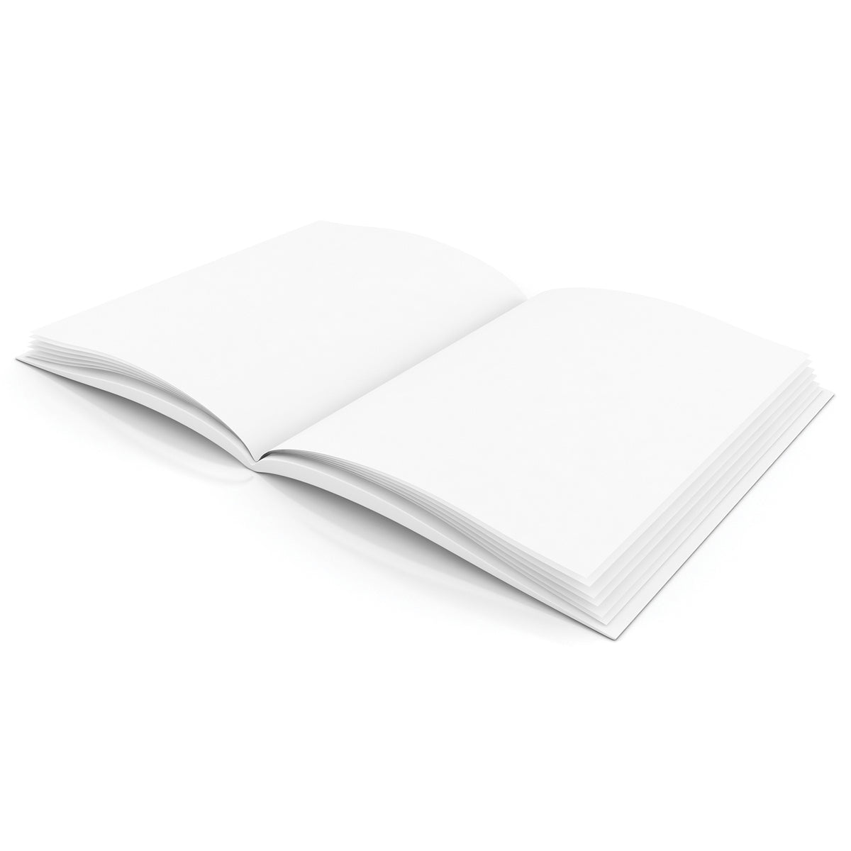 Plain White Blank Hardcover Book, 28 Pages-14 Sheets, 8&quot; x 6&quot;