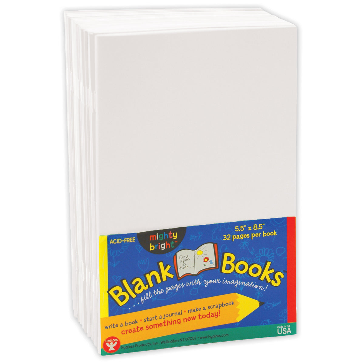 Blank Paperback Books, 5.5&quot; x 8.5&quot;, White, Pack of 20