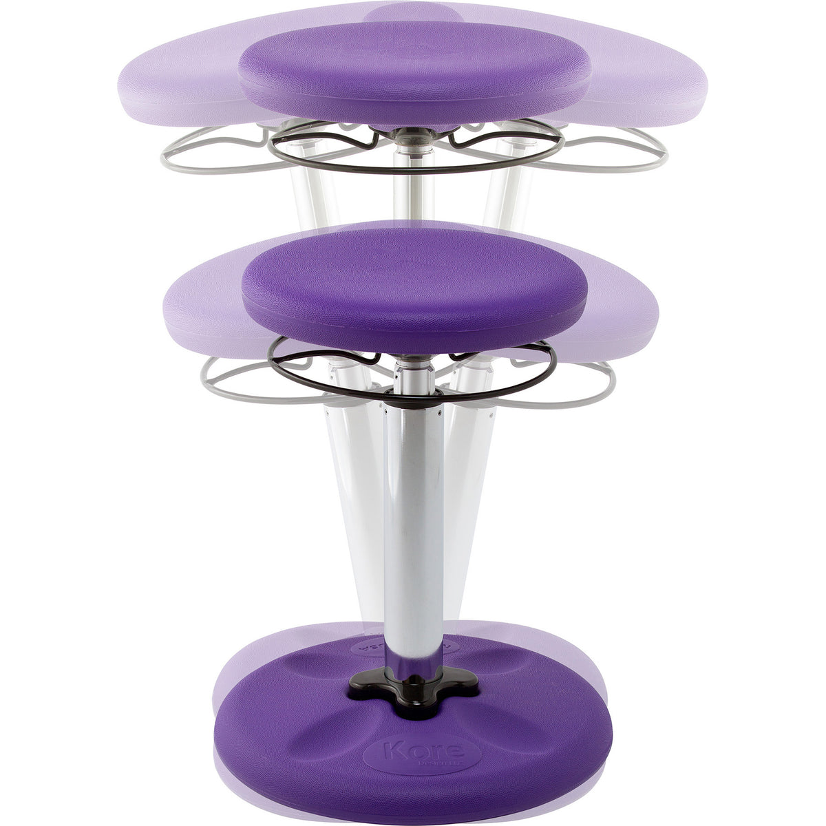 Kids Adjustable Tall Wobble Chair 16.5-24&quot; Purple