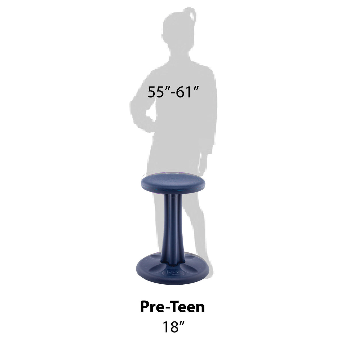 Pre-Teen Wobble Chair 18.7&quot; Dark Blue