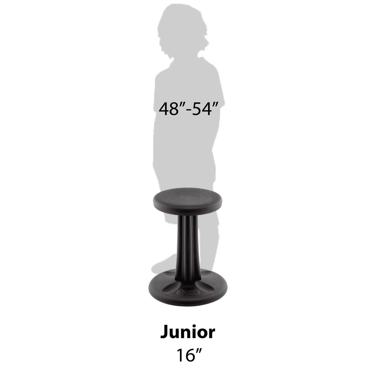 Junior Wobble Chair 16&quot; Black