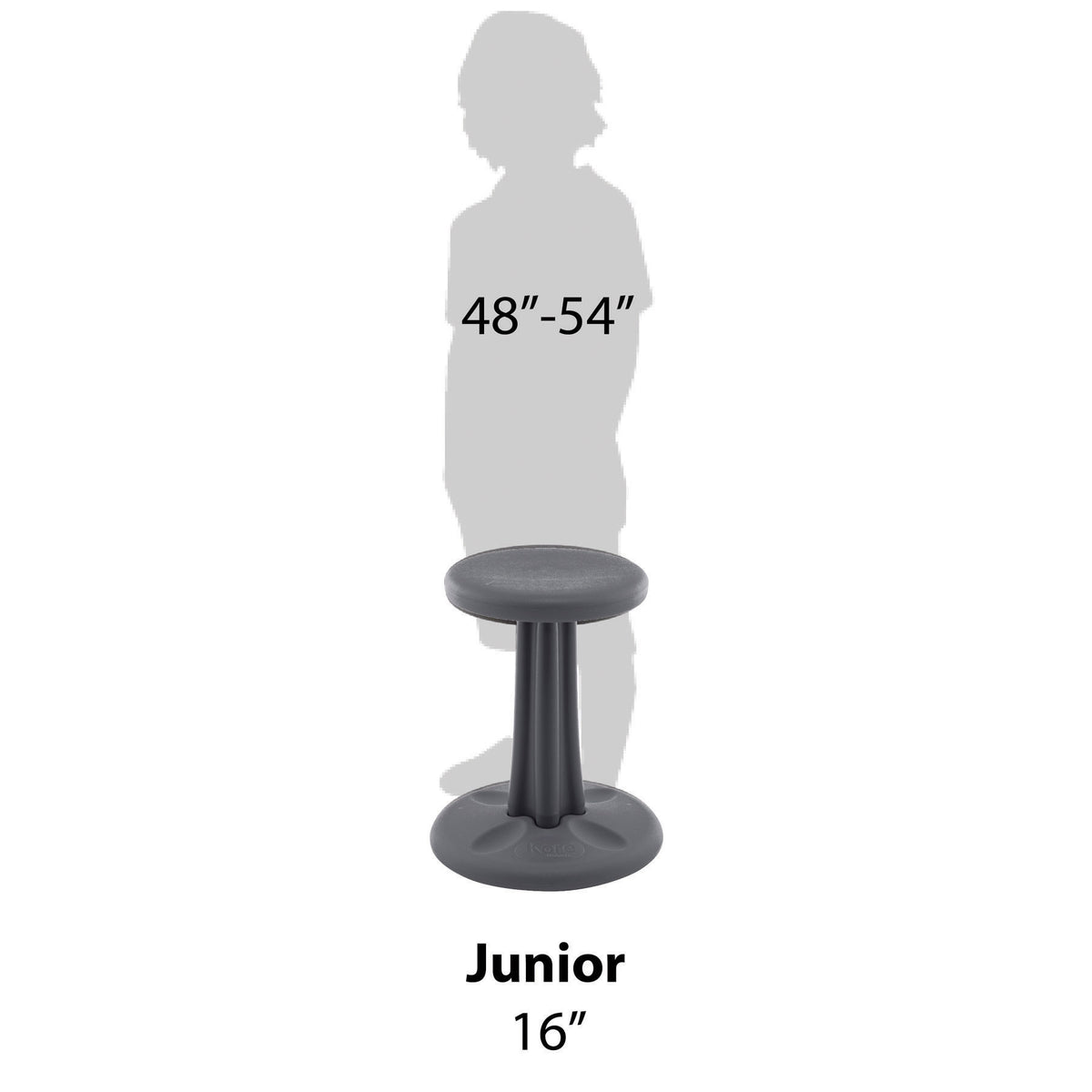 Junior Wobble Chair 16&quot; Grey