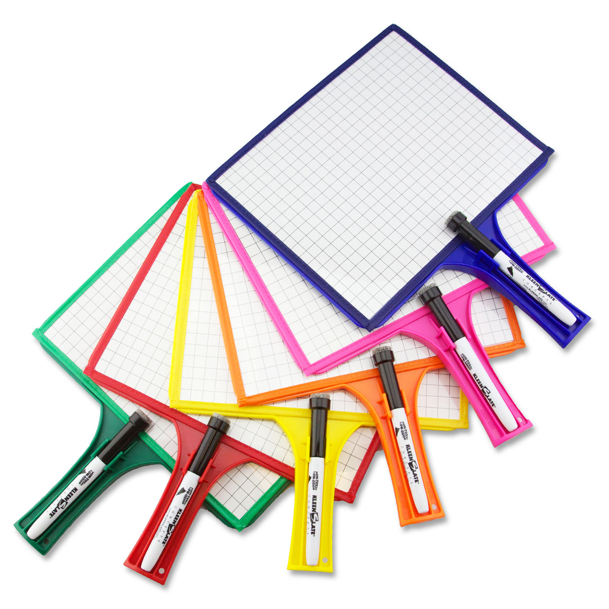 Customizable Handheld Whiteboards with Clear Dry Erase Sleeves &amp; Markers, Class Set of 24