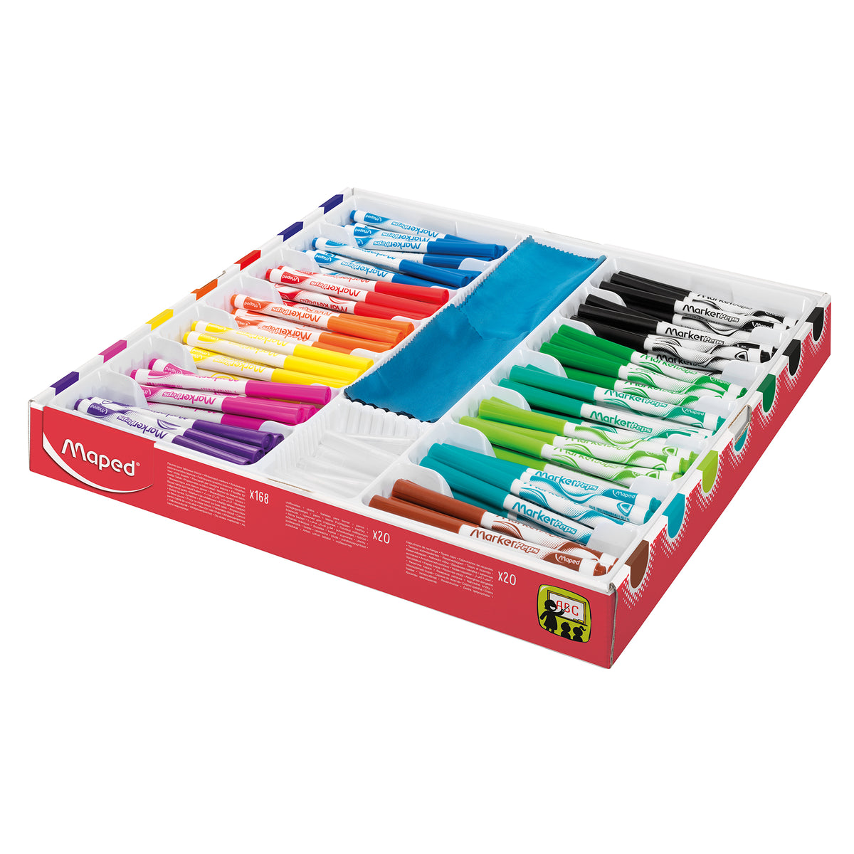 Marker&#39;Peps Dry Erase Markers School Pack, Pack of 168