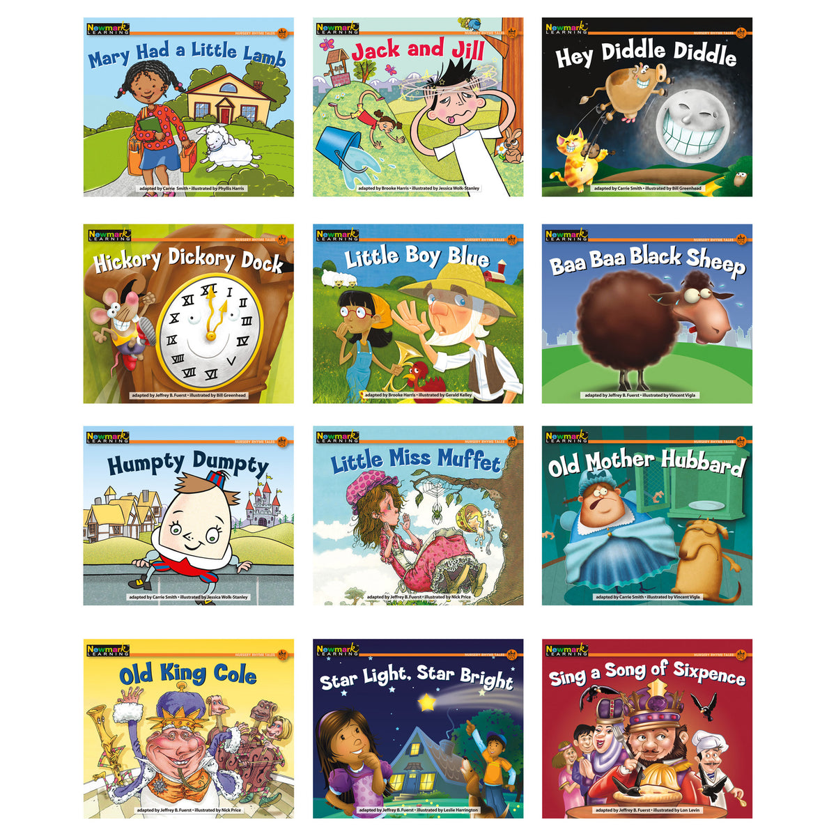 Nursery Rhyme Tales Content-Area Leveled Reader, English, Set of 12