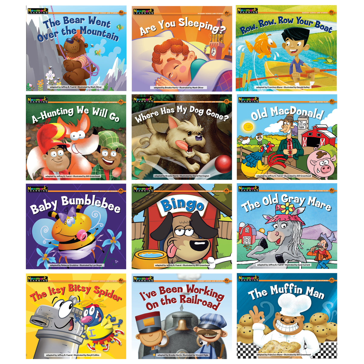 Rising Readers Leveled Book, Nursery Rhyme Songs &amp; Stories, Set of 12