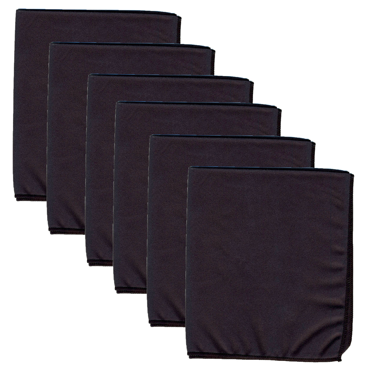 Microfiber Dry Erase Cloth, Black, 12&quot; x 14&quot;, Pack of 6