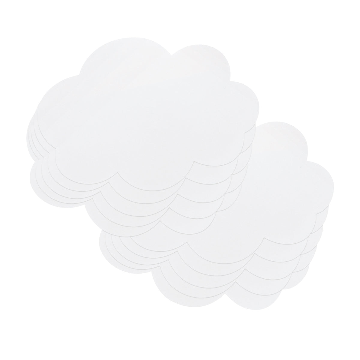 Self-Stick Dry Erase Clouds, White, 7&quot; x 10&quot;, 10 Count