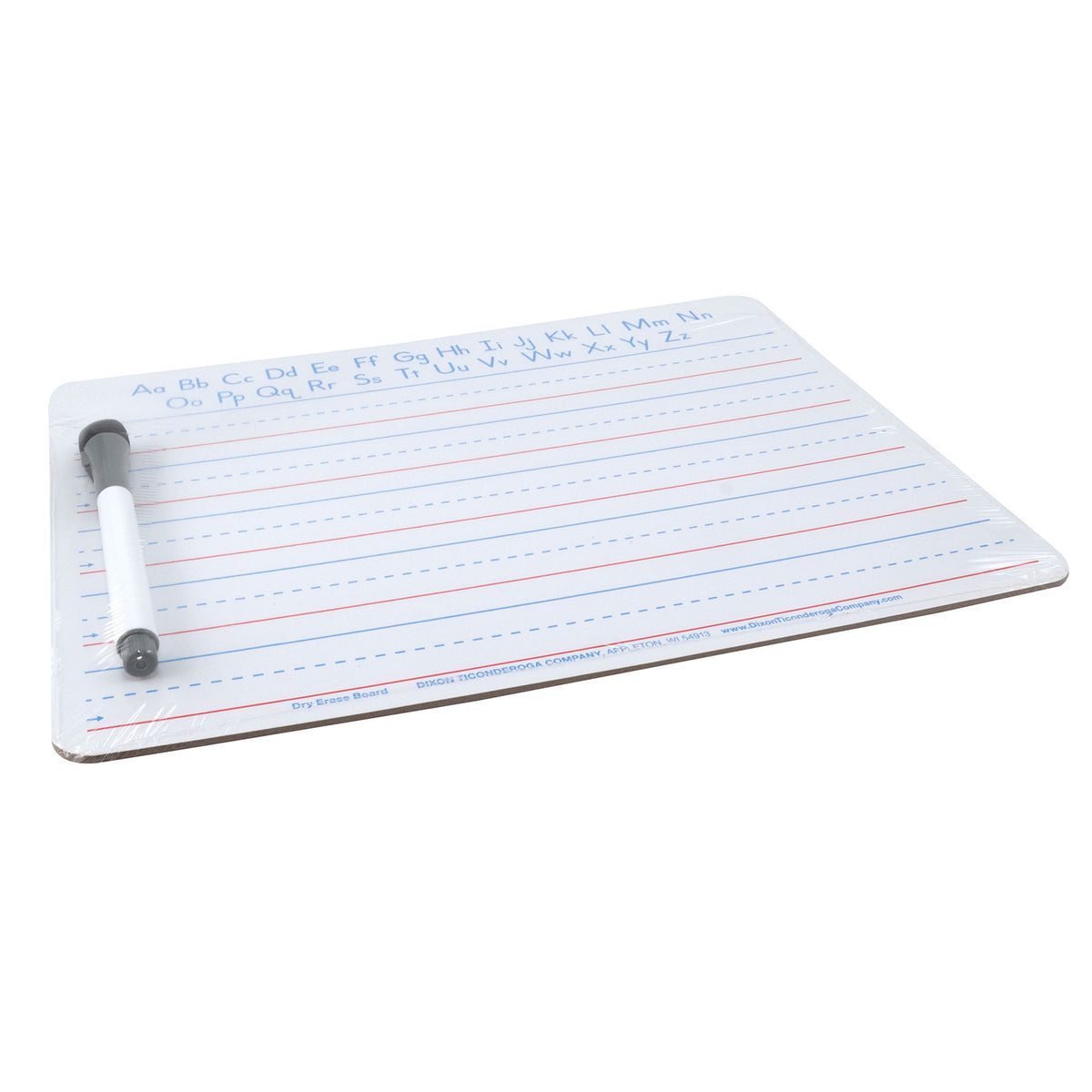 Handwriting Whiteboard Dry Erase Set, 2-Sided, Ruled-Plain, with Marker-Eraser, 9&quot; x 12&quot;