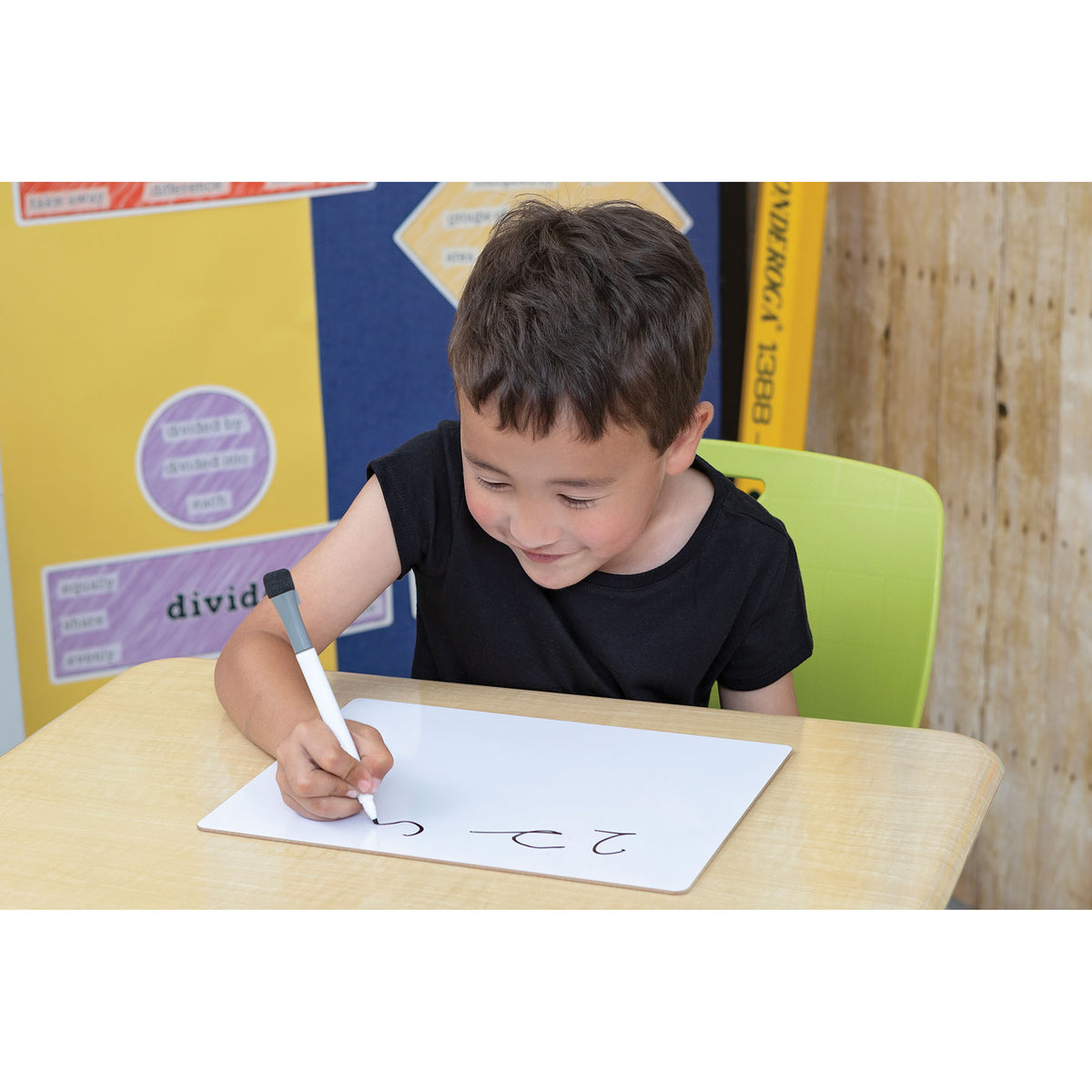Dry Erase Whiteboard, 1-Sided, Plain, with Marker-Eraser, 9&quot; x 12&quot;