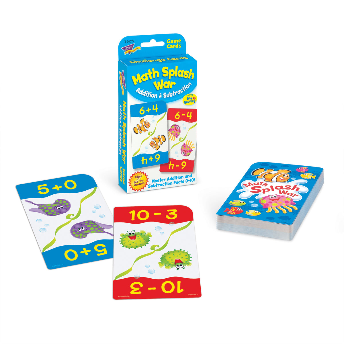 Math Splash War Addition &amp; Subtraction Challenge Cards®