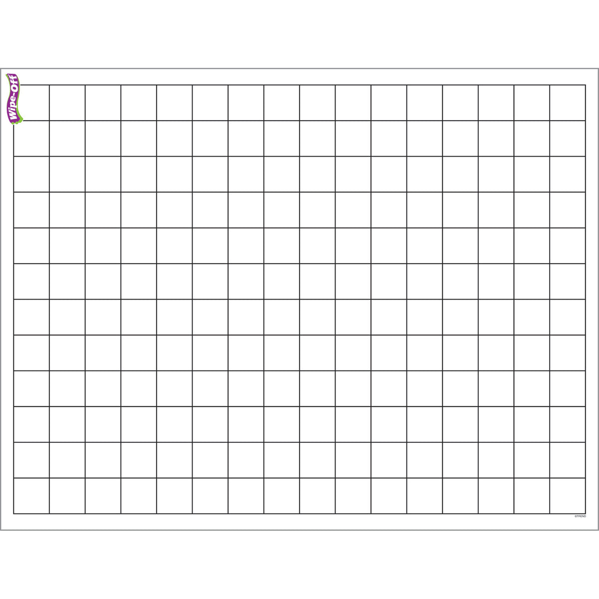 Graphing Grid (Small Squares) Wipe-Off® Chart, 17&quot; x 22&quot;, Pack of 6