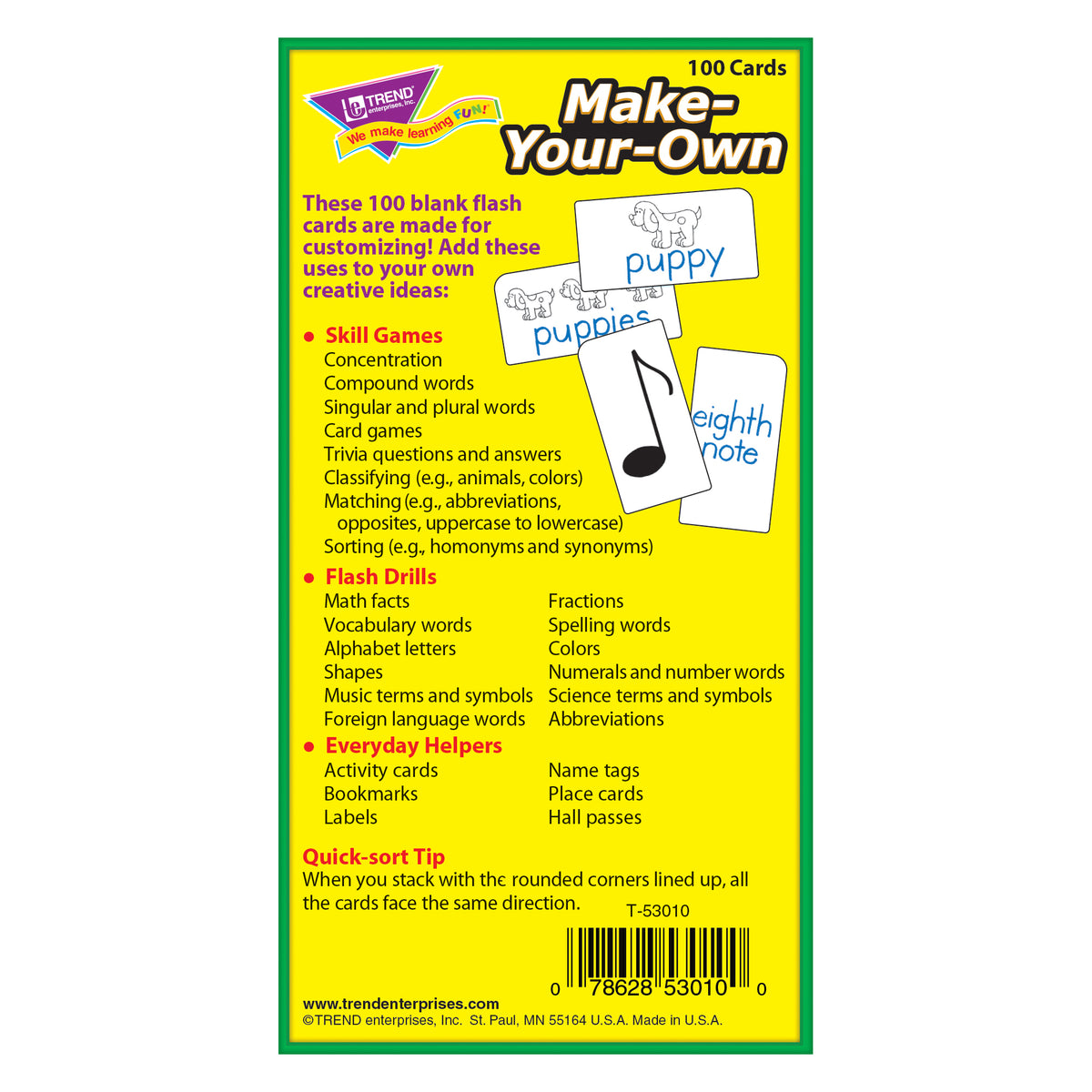 Make-Your-Own Skill Drill Flash Cards