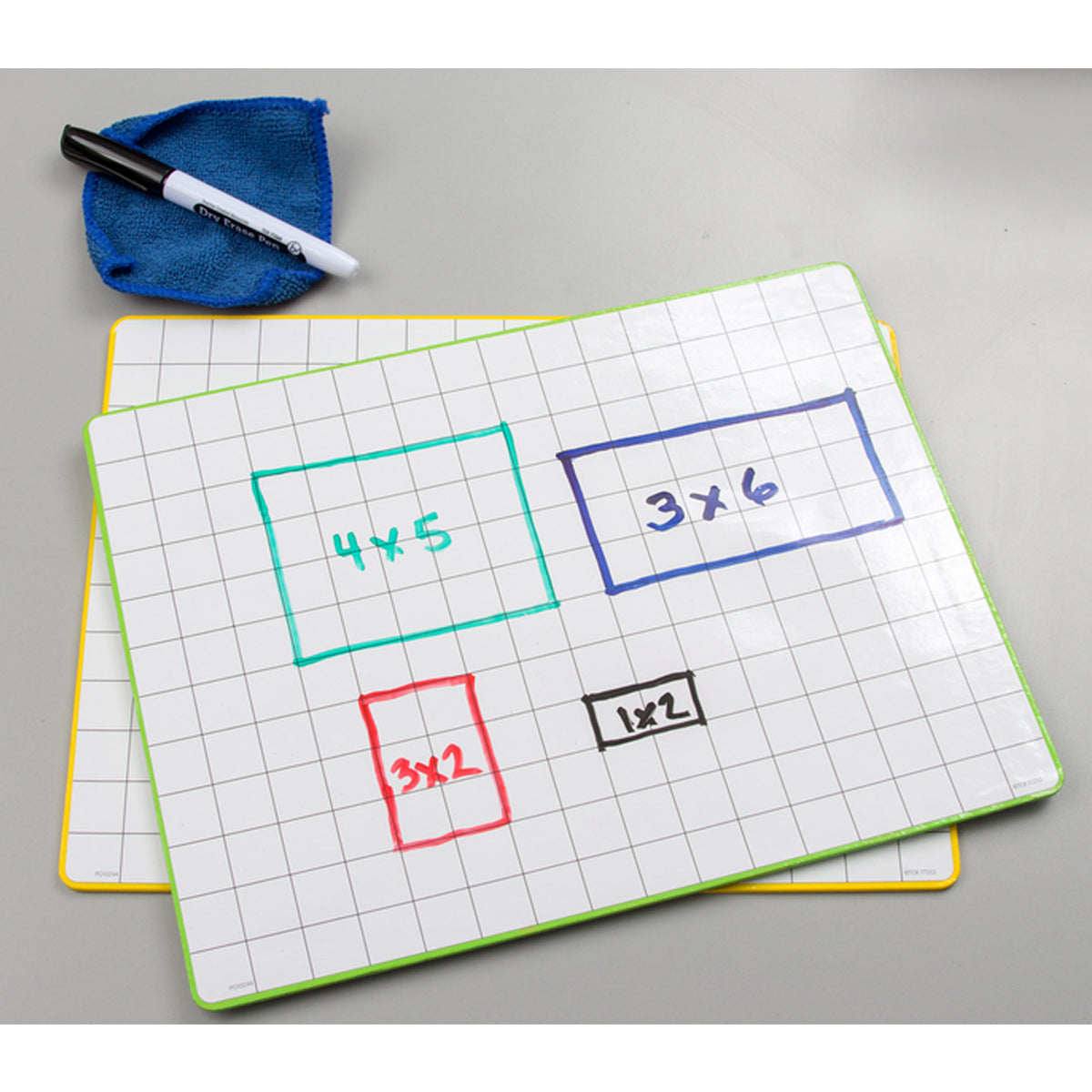 Double-Sided Math Grid Dry Erase Boards, Pack of 10