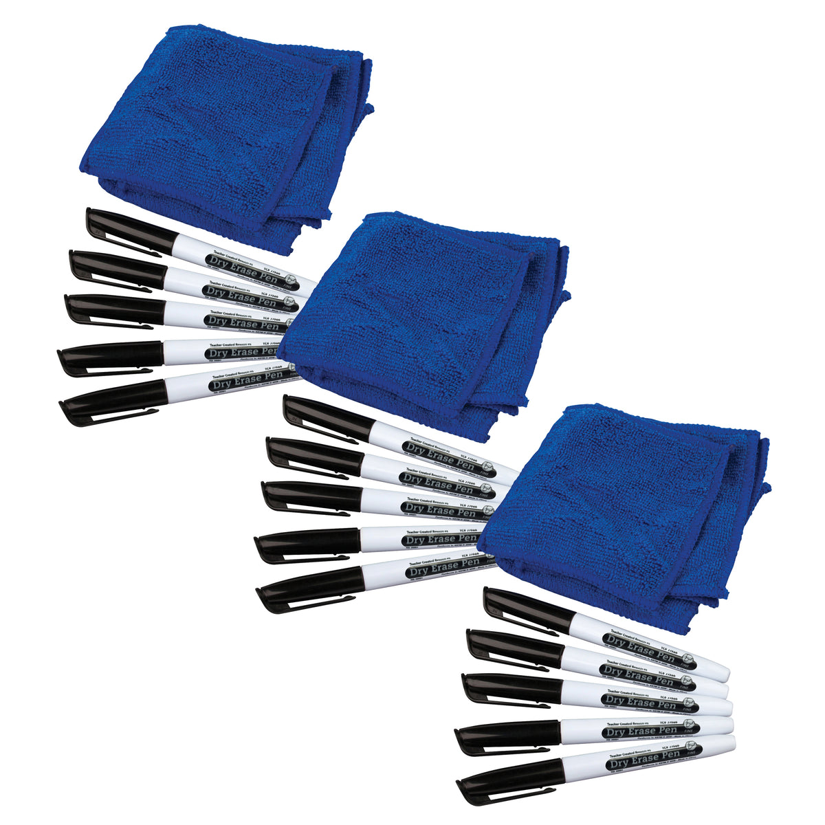 Dry Erase Pens &amp; Microfiber Towels, 5 Sets Per Pack, 3 Packs