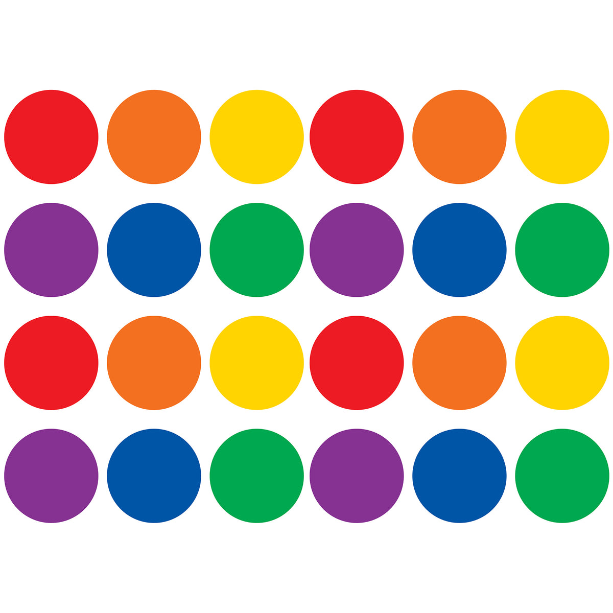 Spot On® Dry-Erase Desktop Writing Spots Colorful Circles - 4&quot;, 12 Per Pack, 2 Packs