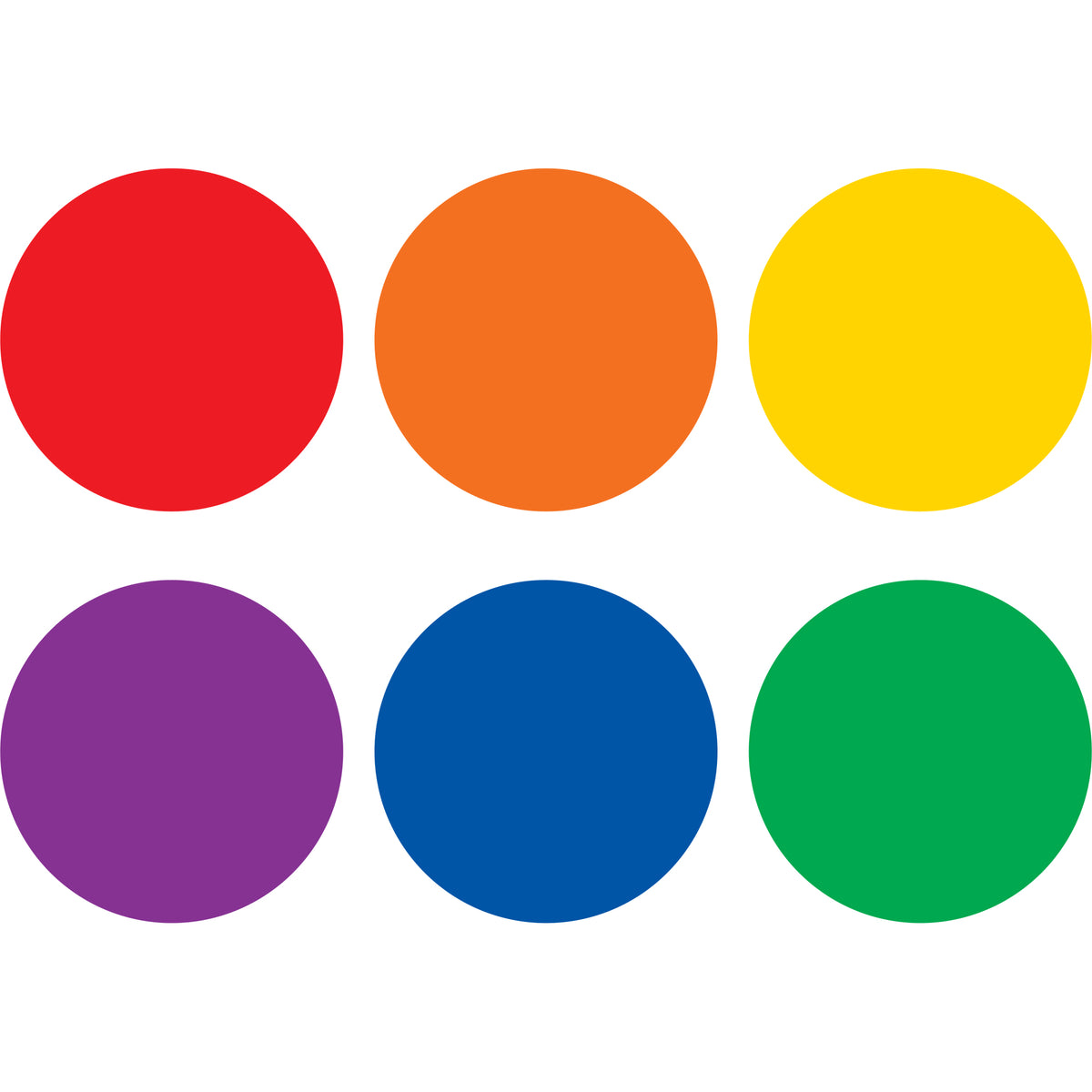 Spot On® Dry-Erase Desktop Writing Spots Colorful Circles - 4&quot;, Pack of 12
