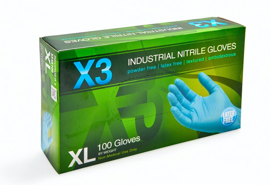 Nitrile Industrial Gloves (case of 1,000 gloves)