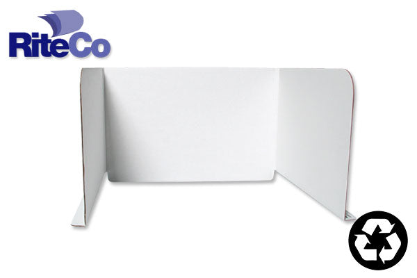 Corrugated Study Carrel White 24pk