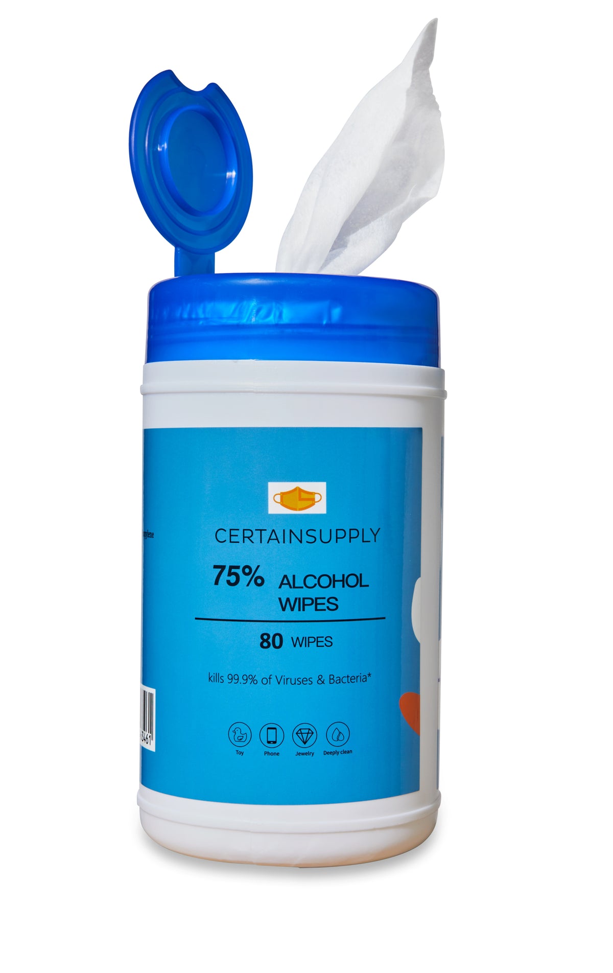 Alcohol Wipes 75% Canister (case of 12)